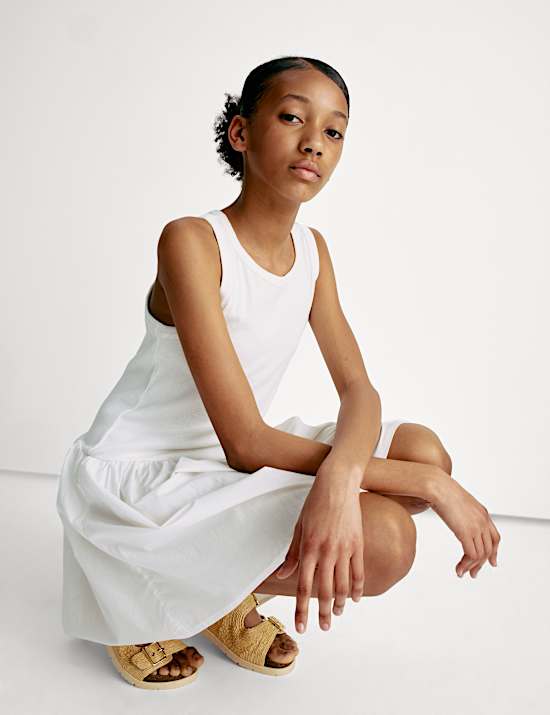 Cotton Rich Ribbed Dress (2-16 Yrs)