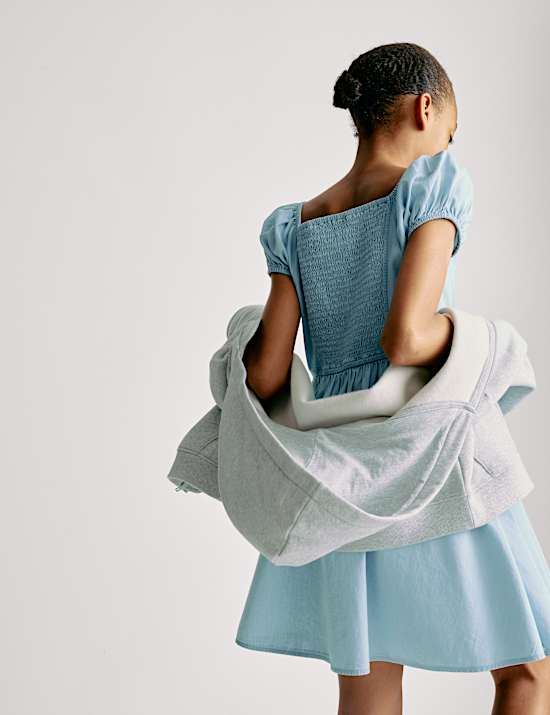 Pure Cotton Milkmaid Dress (6-16 Yrs)