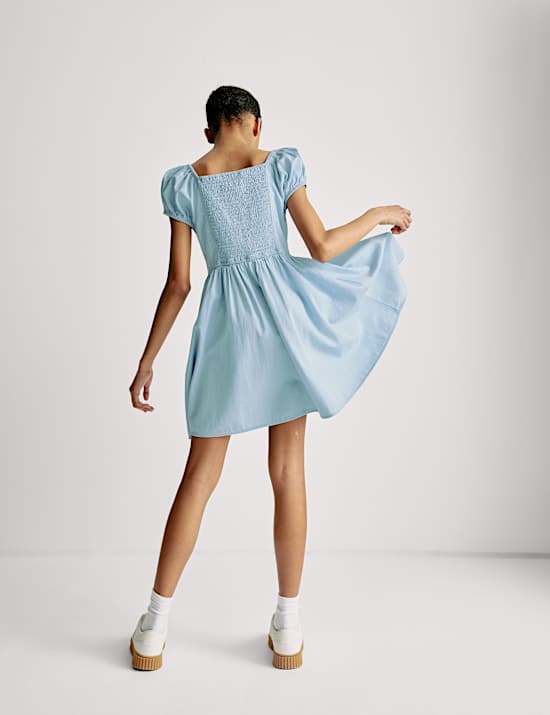 Pure Cotton Milkmaid Dress (6-16 Yrs)