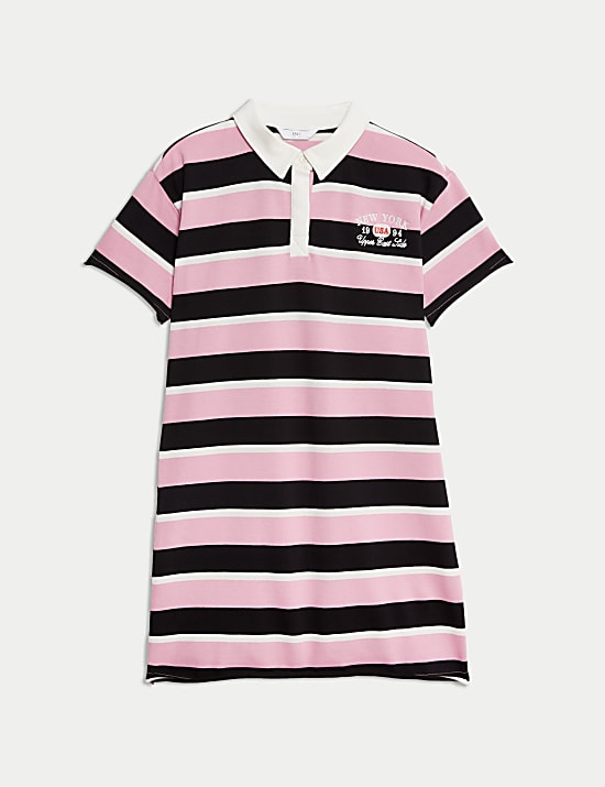 Robe 100 % coton &agrave; rayures (du 6 au 16 ans)