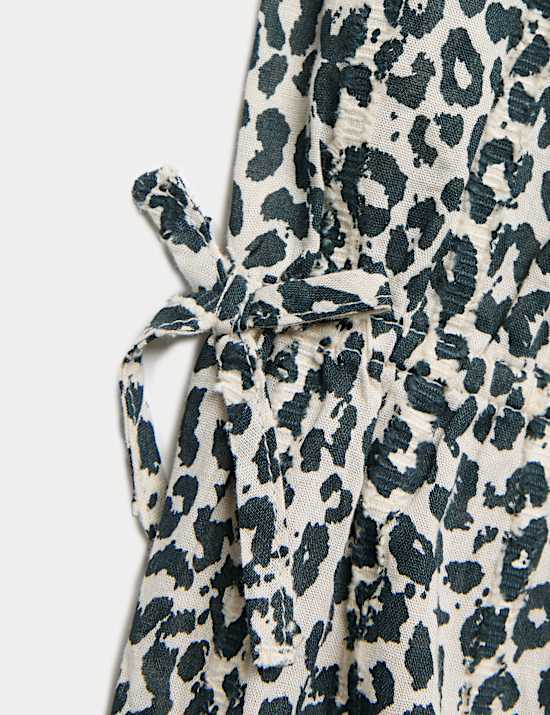 Pure Cotton Leopard Print Dress (6-16 Yrs)