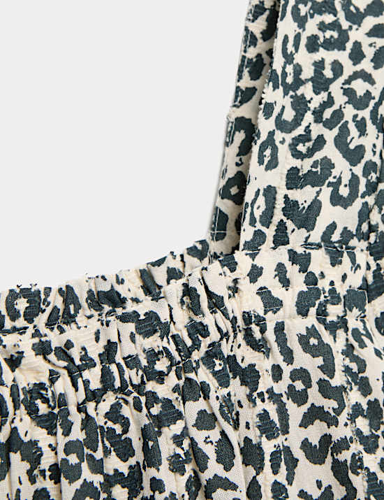 Pure Cotton Leopard Print Dress (6-16 Yrs)