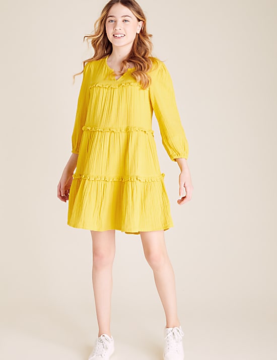 Pure Cotton Tiered Dress