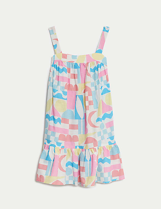 Robe volant&eacute;e 100&nbsp;% coton (du 6 au 16&nbsp;ans)