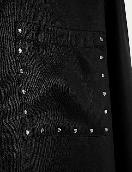 Stud Pocket Shirt Dress (6-16 Yrs)