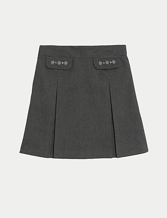 Girls' Embroidered School Skirt (2-18 Yrs)