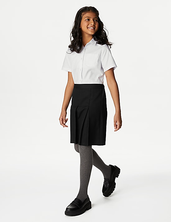 Girls' Permanent Pleats School Skirt (2-16 Yrs)