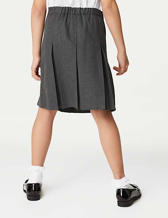 Girls' Plus Fit Permanent Pleats School Skirt (2-18 Yrs)