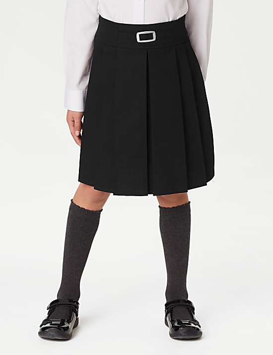 Girls' Permanent Pleats School Skirt (2-16 Yrs)
