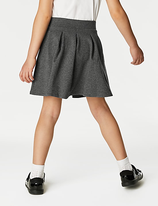 2pk Girls' Jersey Bow School Skirts (2-14 Yrs)