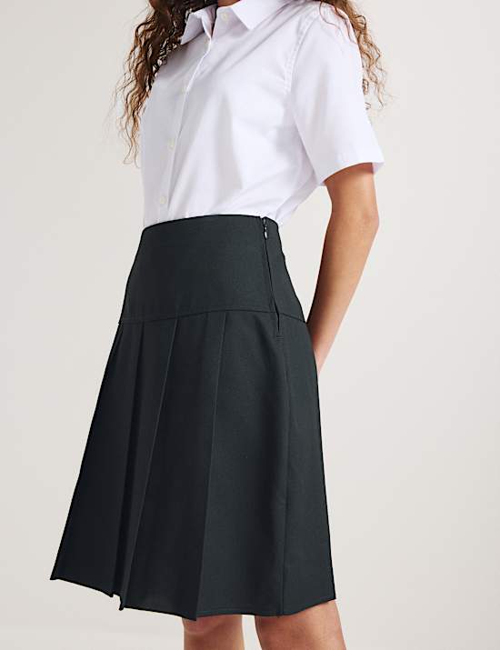 2 Pack Girls' Pleated School Skirts (2-18 Yrs)