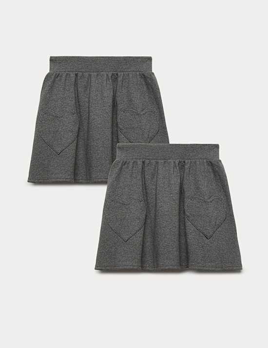 Lot de 2 jupes pliss&eacute;es Plus Fit, id&eacute;ales pour l&rsquo;&eacute;cole (du 2 au 18 ans)
