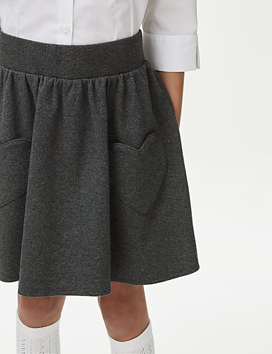 Girls' Cotton Rich Skater School Skirt (2-14 Yrs)