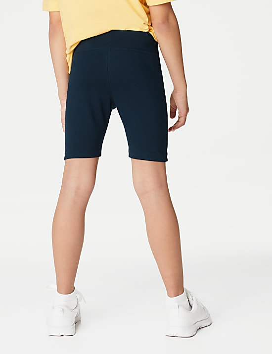 2pk Girls' Cotton Rich School Cycling Shorts (2-16 Yrs)