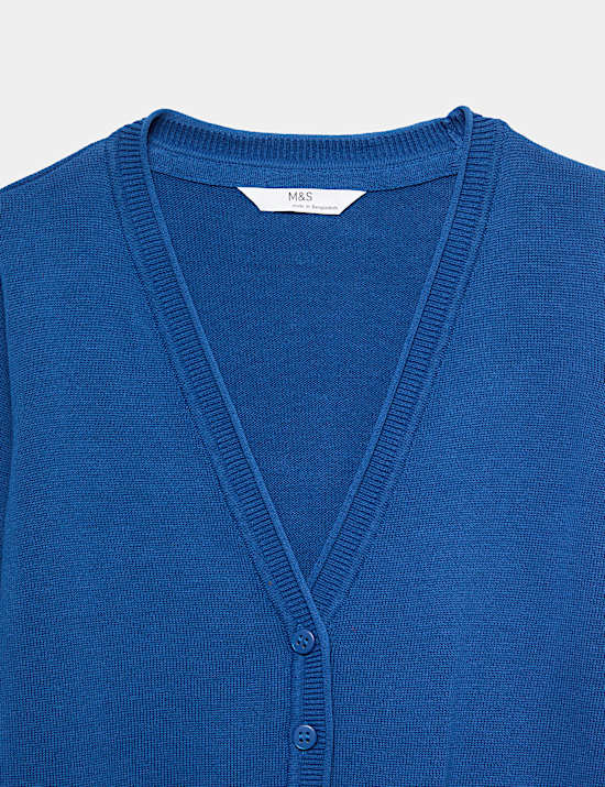 2 Pack Girls' Pure Cotton School Cardigan (3-18 Yrs)