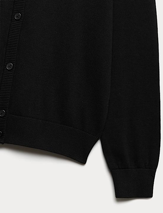 Girls' Pure Cotton School Cardigan (9-18 Yrs)