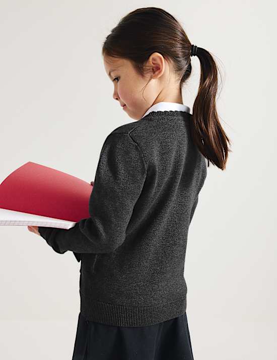 Pure Cotton Bow Pocket Cardigan (3-18 Yrs)