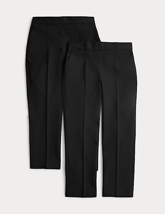 Lot de 2 pantalons jambe slim, parfaits pour l&rsquo;&eacute;cole (du 2 au 18 ans)
