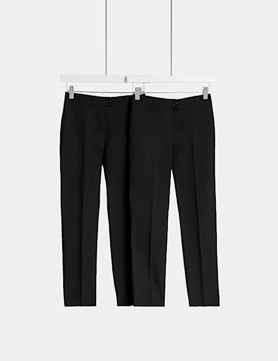 Lot de 2 pantalons fille coupe slim, idéal pour l’école (du 2 au 18 ans)