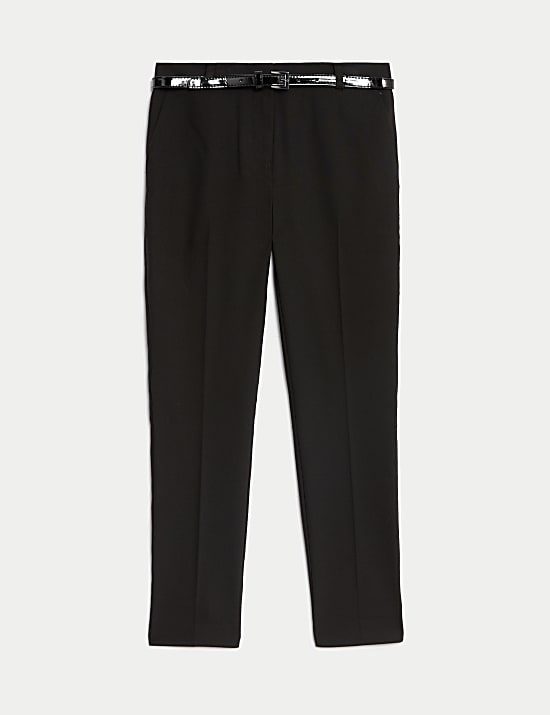Pantalon fille coupe skinny avec ceinture, idéal pour l'école (du 2 au 18 ans)