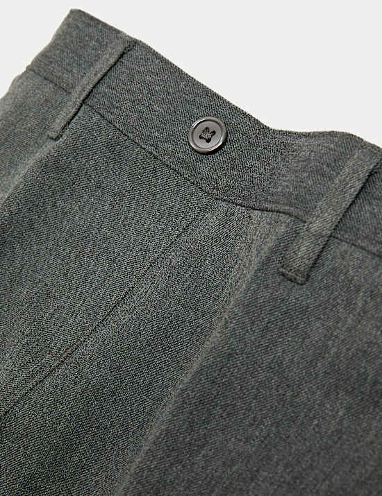 Lot de 2 pantalons filles coupe cintrée faciles à enfiler, parfaits pour l'école (du 3 au 18 ans)