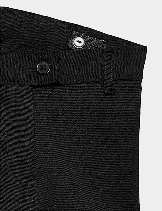 2 Pack Girls' Slim Leg School Trousers (2-18 Yrs)