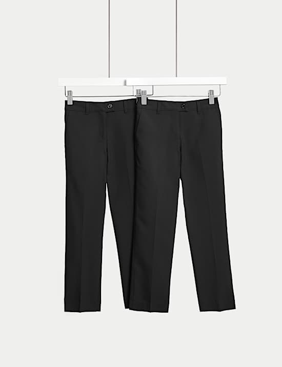 Lot de 2 pantalons filles coupe slim, parfaits pour l’école (du 2 au 18 ans)