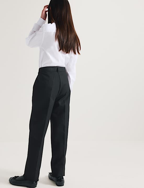 2 Pack Girls Regular Leg Trousers (2-18 Yrs)