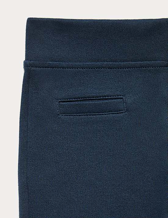 2 Pack Girls' Cotton Blend Knitted Trousers (2-18 Yrs)