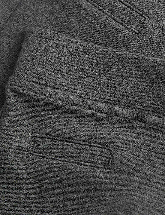 Lot de 2 pantalons fille en maille de coton m&eacute;lang&eacute; (du 2 au 18 ans)