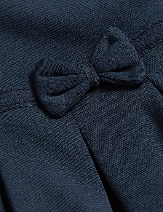 Jersey schoolovergooier met strik voor meisjes (2-12 jaar)