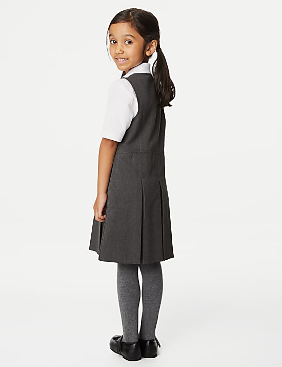 Girls' Plus Fit Pleated School Pinafore (2-12 Yrs)