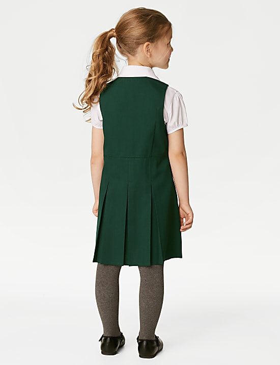 Girls' Pleated School Pinafore  (2-12 Yrs)