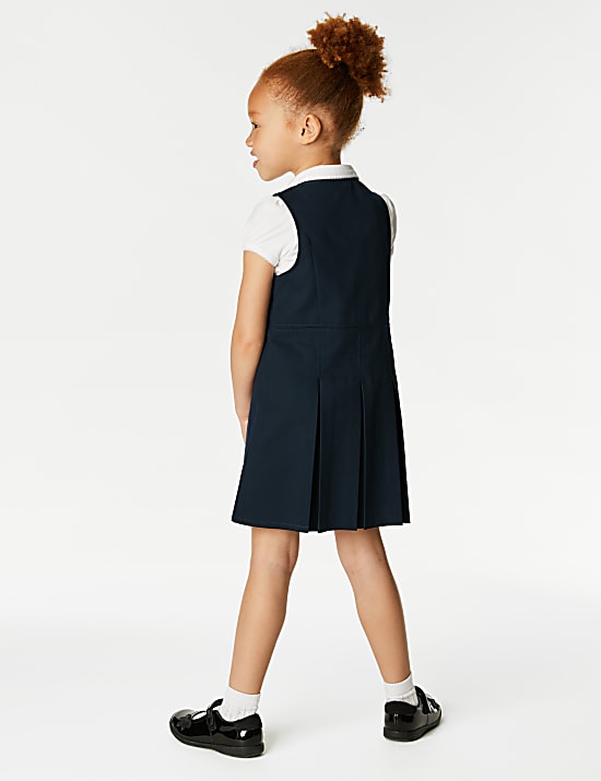 Girls' Pleated School Pinafore  (2-12 Yrs)
