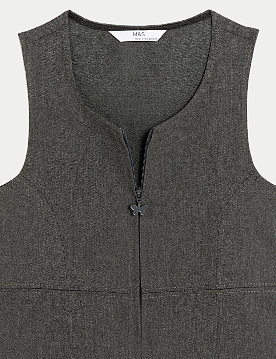 Girls' Pleated School Pinafore  (2-12 Yrs)