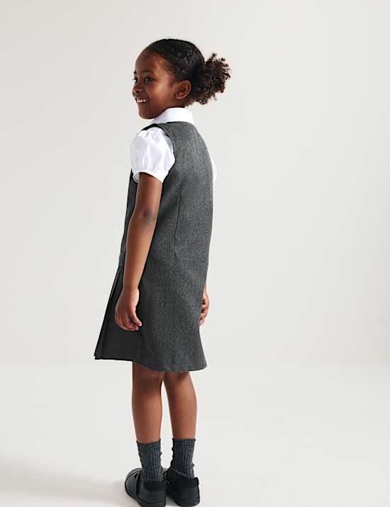 2 Pack Pleated Pinafore School Dresses (2-12 Yrs)