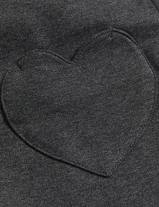 Girls Jersey Heart Pocket School Pinafore (2-12 Yrs)