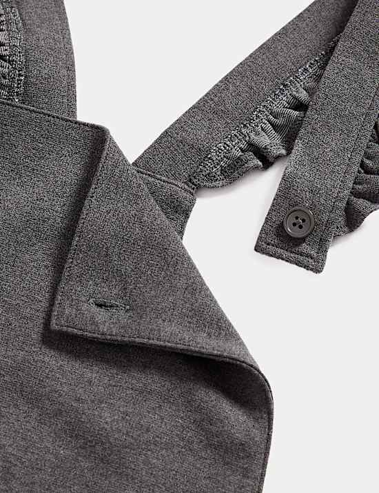 Girls' Jersey Frilled School Pinafore (2-12 Yrs)