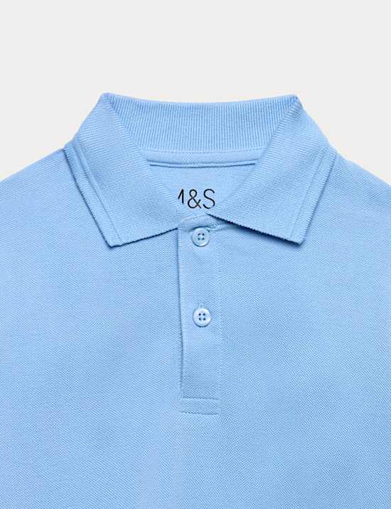 3 Pack Unisex Stain Resist School Polo Shirts (2-18 Yrs)