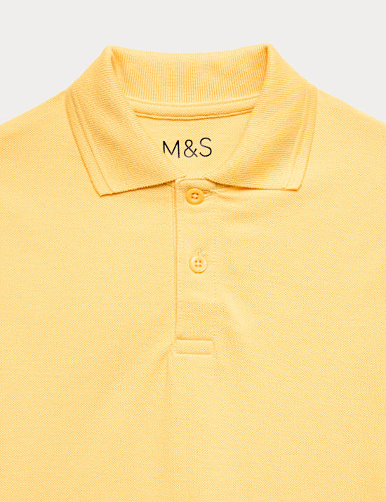 3 Pack Unisex Stain Resist School Polo Shirts (2-18 Yrs)