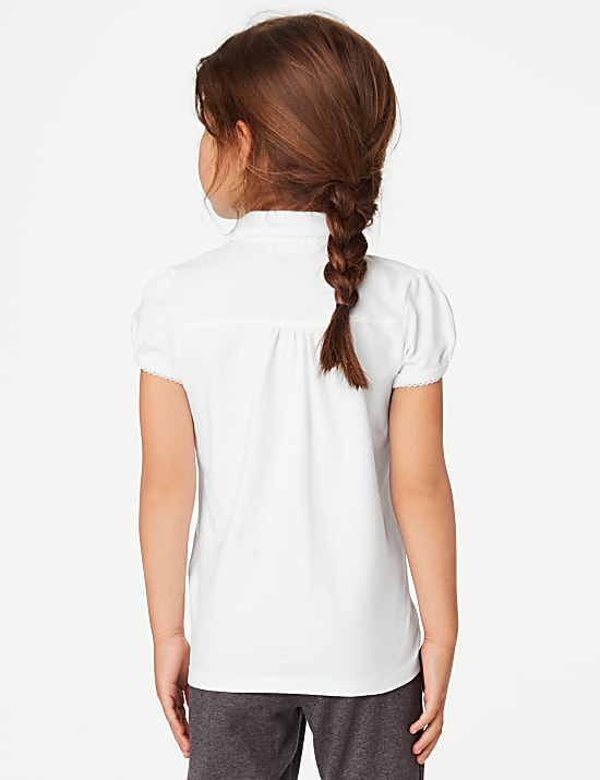 2pk Girls' Jersey School Polo Shirts (2-18 Yrs)