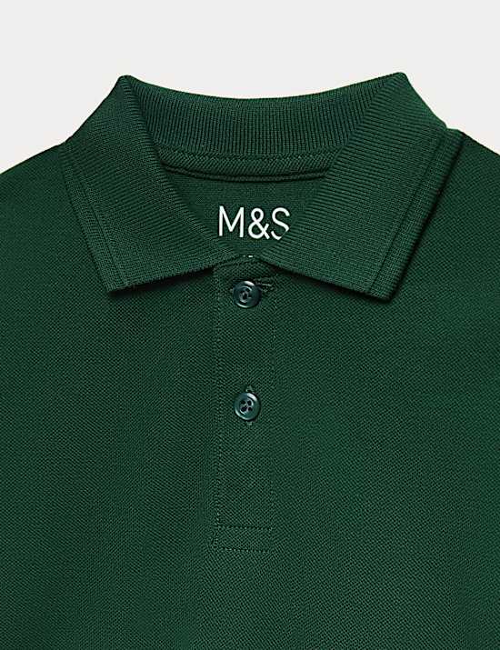 2 Pack Unisex Stain Resist School Polo Shirts (2-18 Yrs)