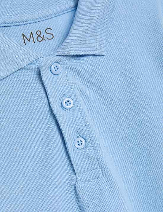 3er-Pack Fleckenabweisende Slim Fit Unisex-Poloshirts für die Schule (2–18 J.)