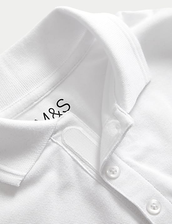 Pure Cotton Easy Dressing StayNew™ Polo Shirts (3-18 Yrs)