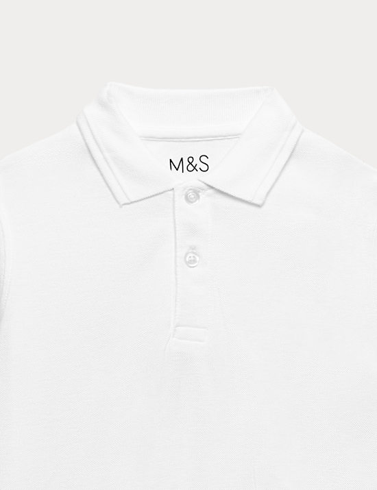 2er-Pack fleckenabweisende Unisex-Polohemden aus reiner Baumwolle f&uuml;r die Schule (2&ndash;18 J.)