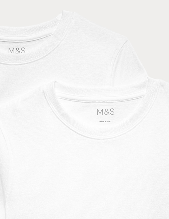 2 Pack Unisex Pure Cotton School T-Shirts (2-16 Yrs)