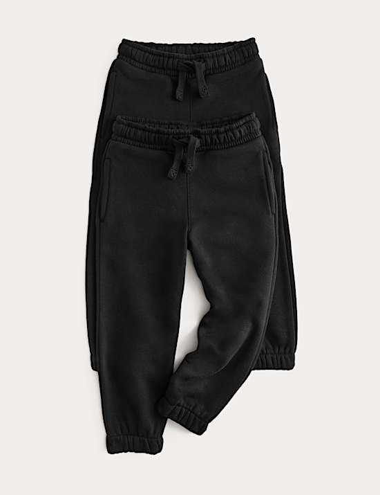 Pack de 2 pantalones deportivos de algod&oacute;n unisex (2-7 a&ntilde;os)