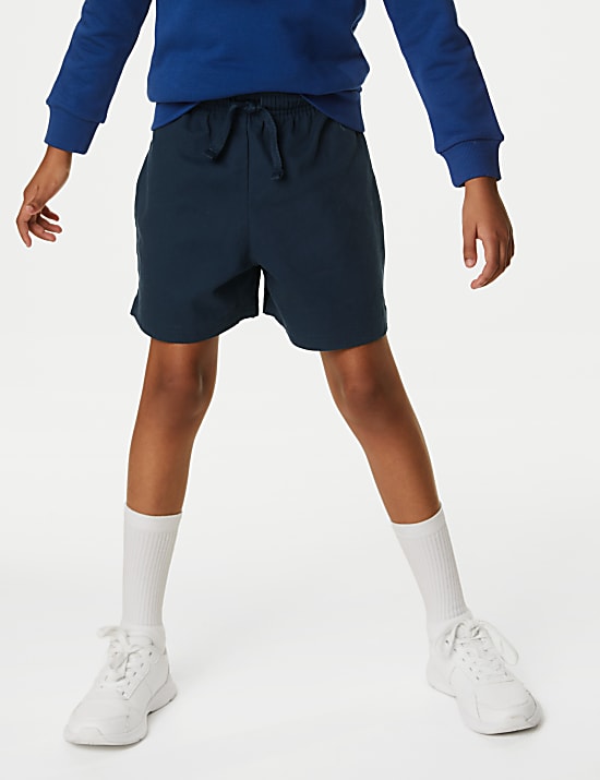 2pk Unisex Pure Cotton School Shorts (2-16 Yrs)
