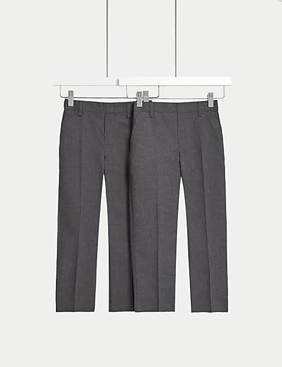 2pk Boys' Easy Dressing School Trousers (3-18 Yrs)