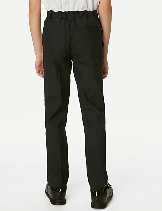 2 Pack Boys' Skinny Leg School Trousers (2-18 Yrs)